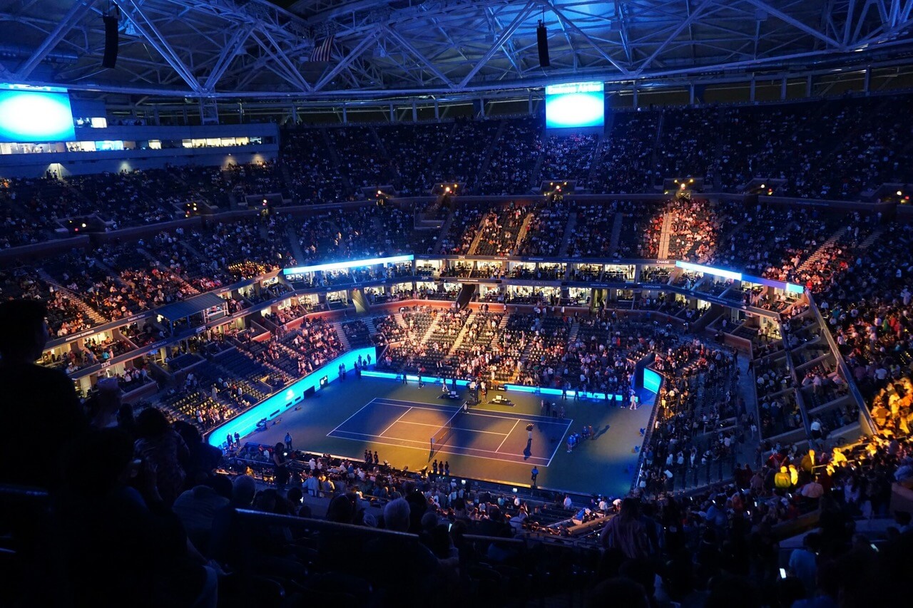Arthur Ashe Stadium packed crowd at US Open night session