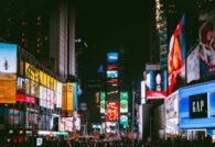 Times Square near the Theater District in Midtown Manhattan, NYC